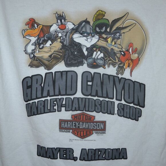 Harley Davidson Looney Toons Grand Canyon Arizona Graphic Draffy Duck T-shirt - Picture 8 of 16